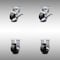 Service Caster 4 Inch SS Glass Filled Nylon Caster Set with Roller Bearing 2 Brakes 2 Rigid SCC SCC-SS30S420-GFNR-TLB-2-R-2 - alternate 1